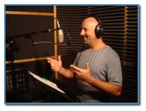 Dr. Bruce recording his blog